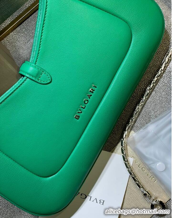 Famous Brand Bvlgari Serpenti Forever leather crossbody bag B282935 green