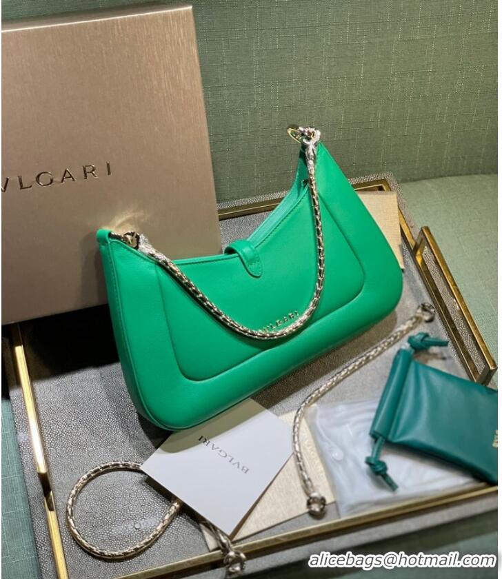 Famous Brand Bvlgari Serpenti Forever leather crossbody bag B282935 green