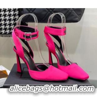 Perfect aint Laurent Fanny Pumps in Satin 10cm Heel Rosy 115051