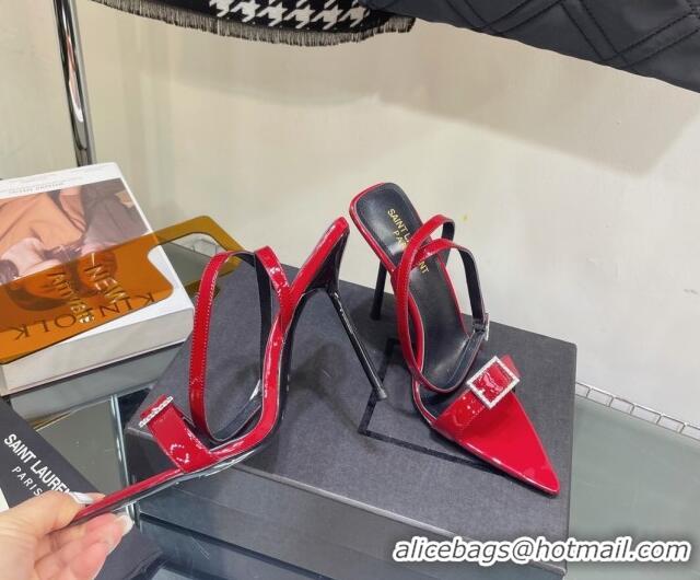 Most Popular Saint Laurent Claude Pumps in Patent Leather 11.5cm Heel Red 1114058