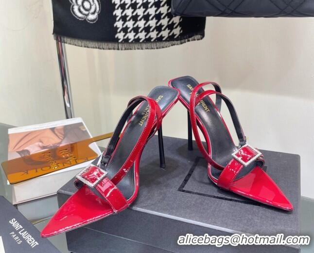 Most Popular Saint Laurent Claude Pumps in Patent Leather 11.5cm Heel Red 1114058