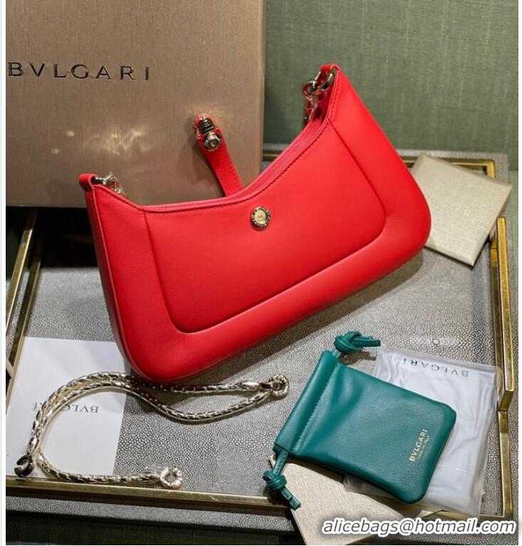 Promotional Bvlgari Serpenti Forever leather crossbody bag B282935 red