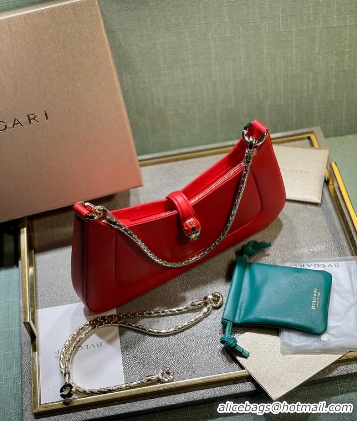 Promotional Bvlgari Serpenti Forever leather crossbody bag B282935 red