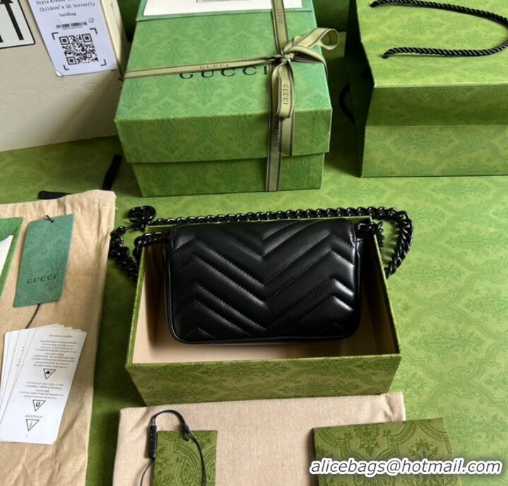 Super Quality Gucci GG Marmont belt bag 699757 black