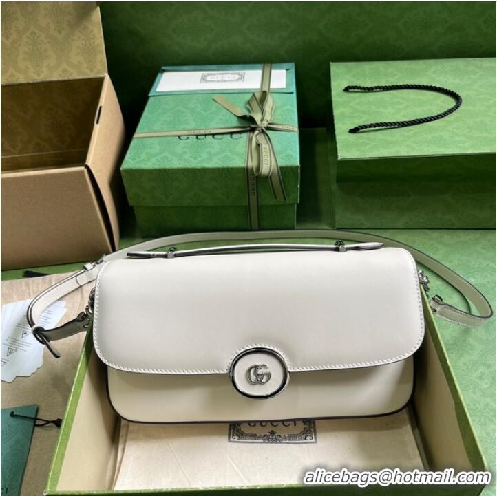 Top Grade Gucci PETITE GG SMALL SHOULDER BAG 739721 white