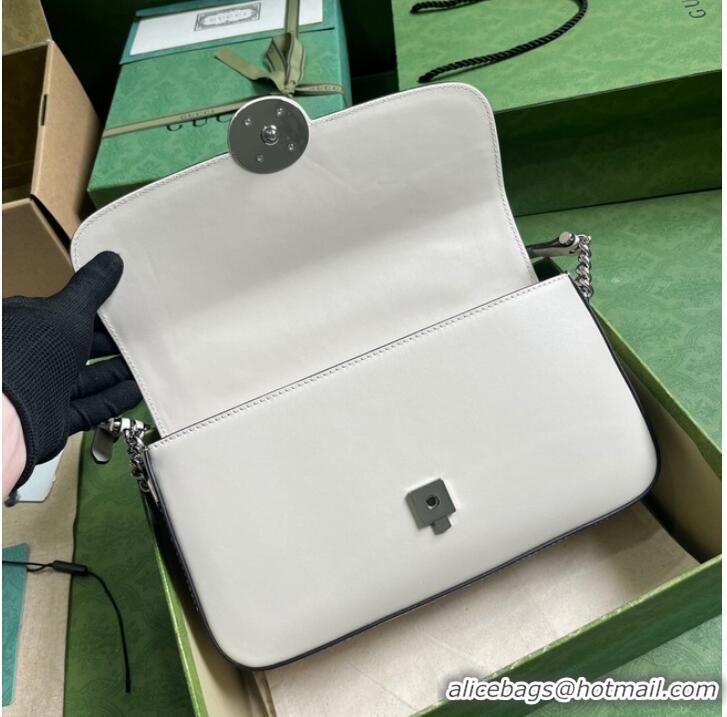 Top Grade Gucci PETITE GG SMALL SHOULDER BAG 739721 white