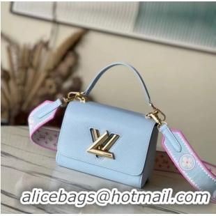 Famous Brand Louis Vuitton Epi Leather Twist PM M22515 Bleu Nuage Blue