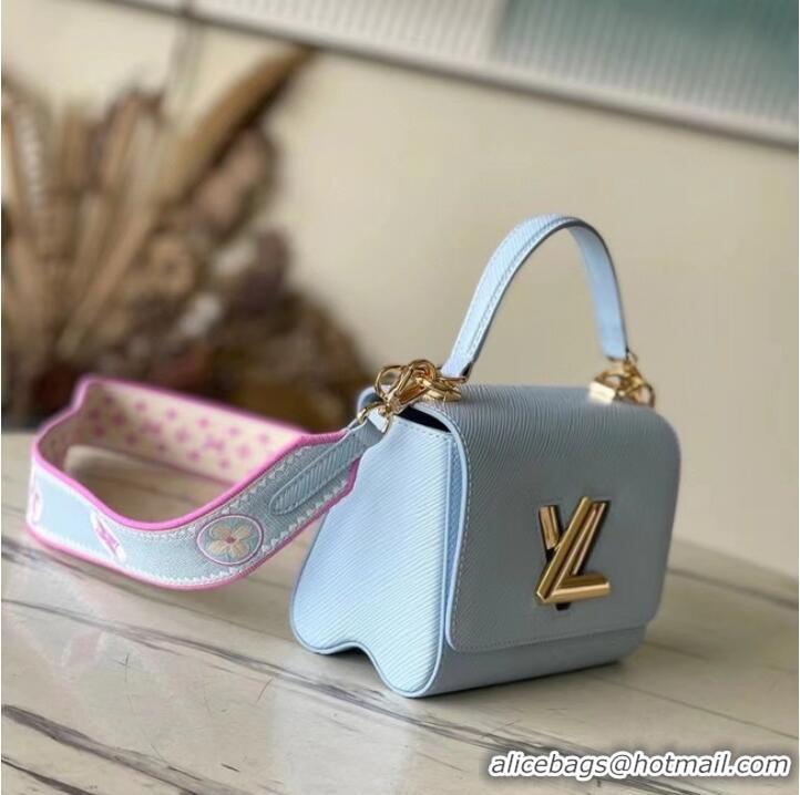 Famous Brand Louis Vuitton Epi Leather Twist PM M22515 Bleu Nuage Blue