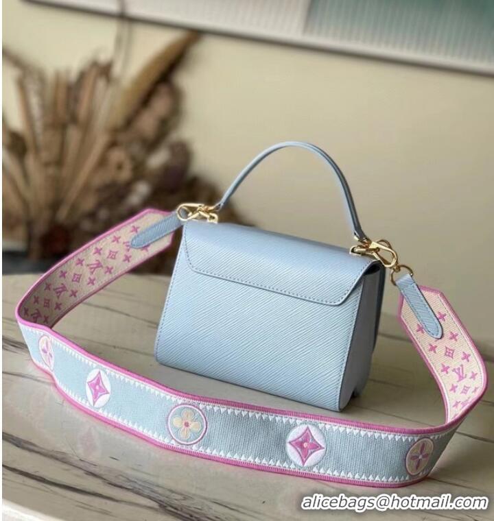 Famous Brand Louis Vuitton Epi Leather Twist PM M22515 Bleu Nuage Blue