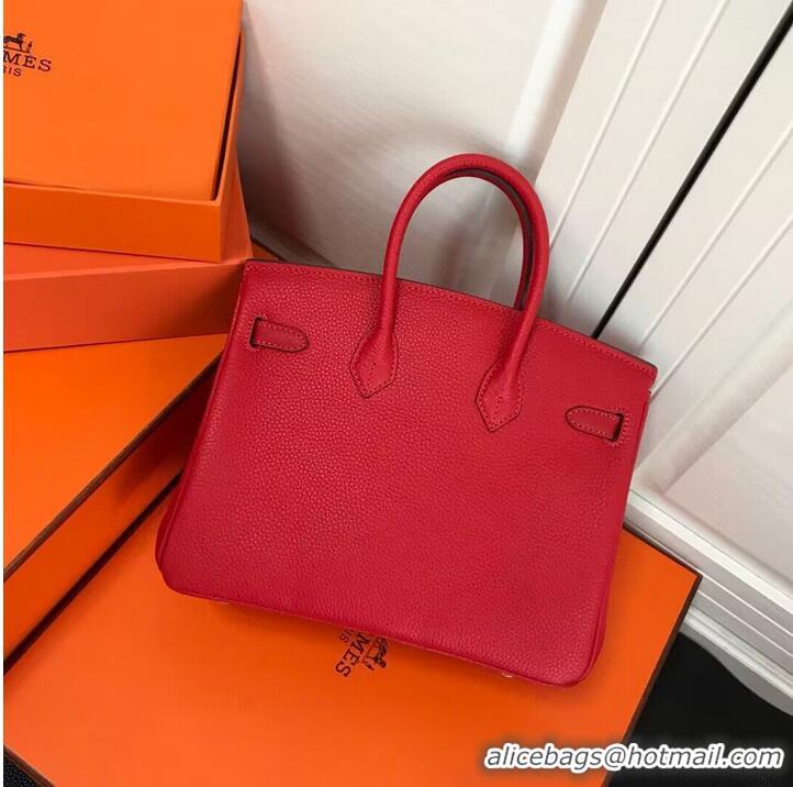 Best Price Hermes original Toge Leather HB35O red&silver Metal