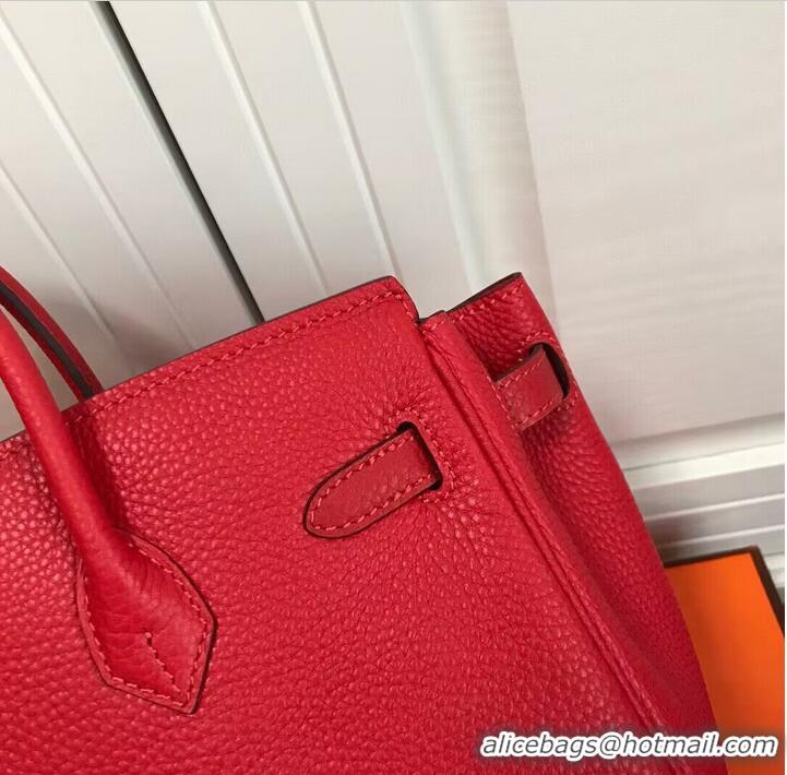 Best Price Hermes original Toge Leather HB35O red&silver Metal