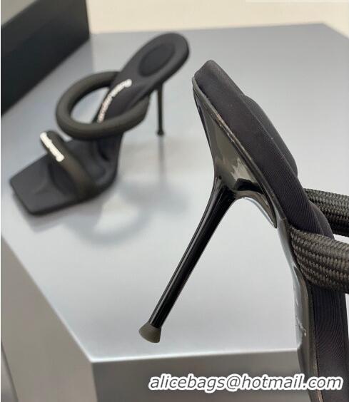 Promotional Alexander Wang Julie Padded Nylon High Heel Slide Sandals AW0209 Black 2023