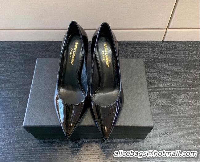 Good Looking Saint Laurent Patent Leather YSL High Heel Pumps 8.5cm Black/Red 122855