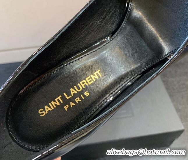 Good Looking Saint Laurent Patent Leather YSL High Heel Pumps 8.5cm Black/Red 122855