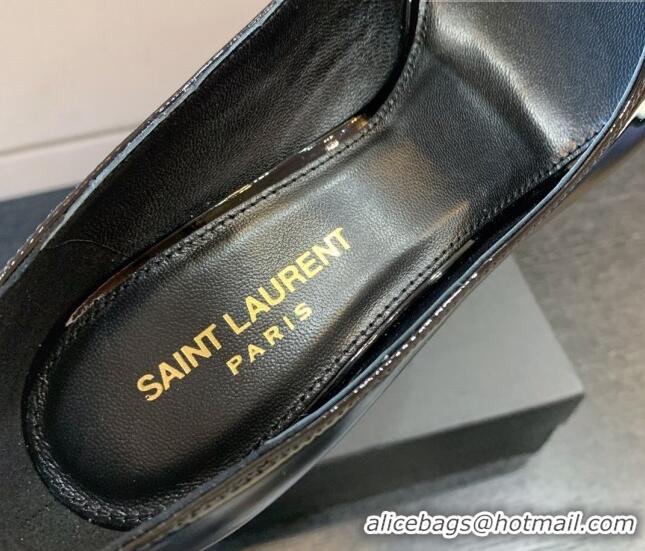 Low Price Saint Laurent Patent Leather YSL High Heel Pumps 8.5cm Black/Silver 122859