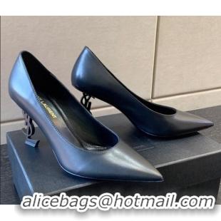 Best Price Saint Laurent Calfskin YSL High Heel Pumps 8.5cm All Black 122858