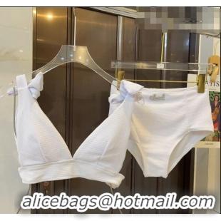 ​Most Popular Chanel Swimwear with Bow 051003 White 2023