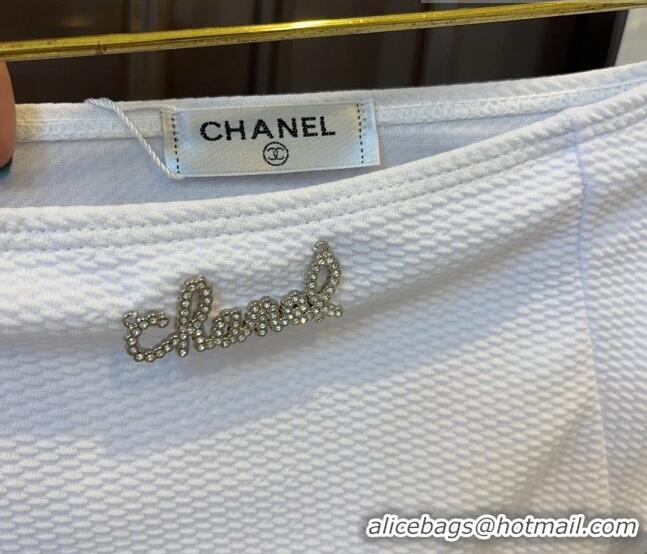 ​Most Popular Chanel Swimwear with Bow 051003 White 2023