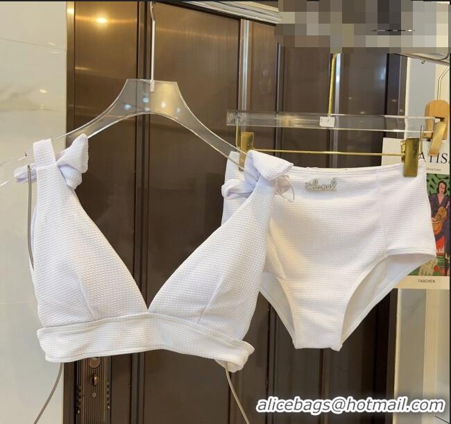 ​Most Popular Chanel Swimwear with Bow 051003 White 2023