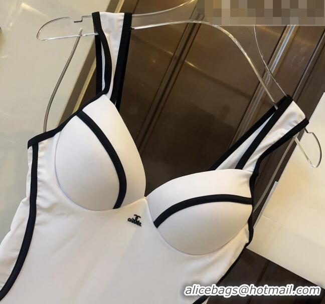 Famous Brand Chanel Swimwear 051010 White/Black 2023