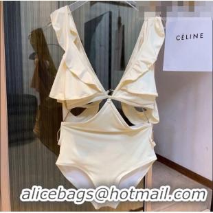 New Fashion Chanel Flouncing Swimwear 0510 Light Beige 2023