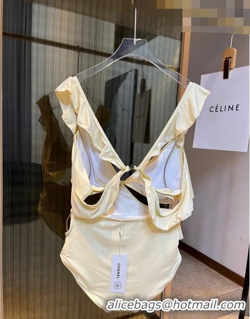 New Fashion Chanel Flouncing Swimwear 0510 Light Beige 2023