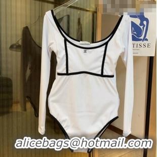 Top Design Chanel Swimwear 051032 White/Black 2023