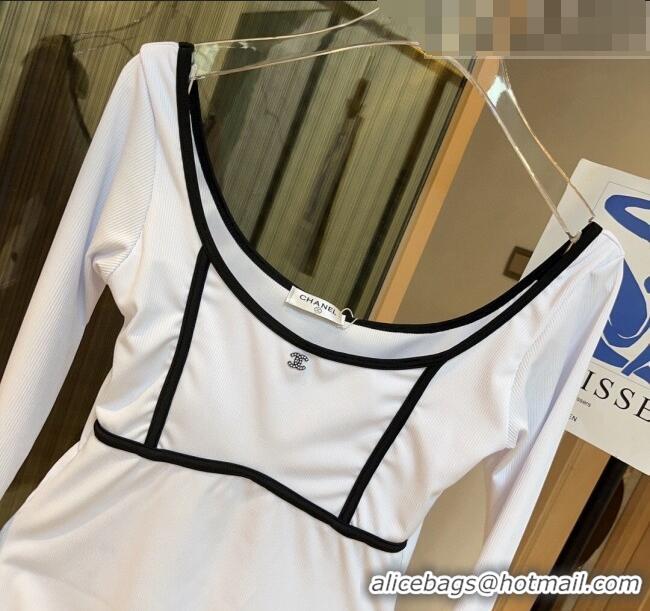 Top Design Chanel Swimwear 051032 White/Black 2023