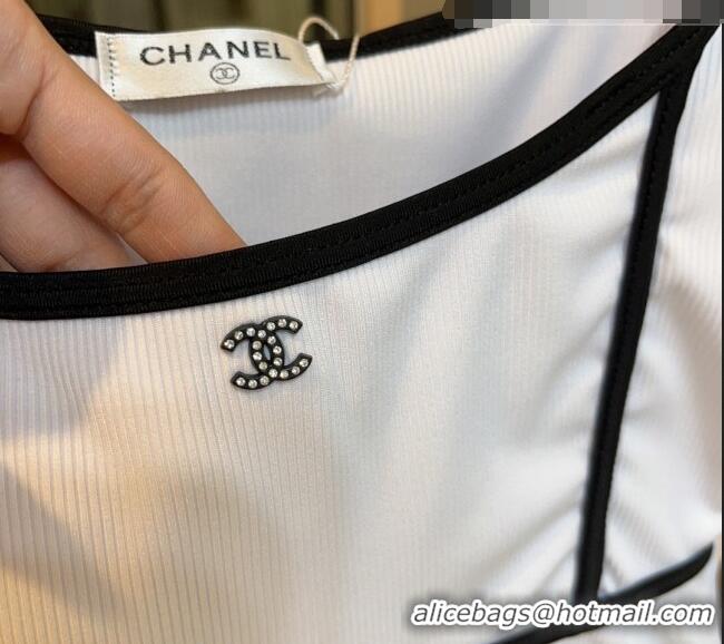 Top Design Chanel Swimwear 051032 White/Black 2023