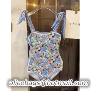 New Style Gucci Flora Swimwear 0510 Light Blue 2023