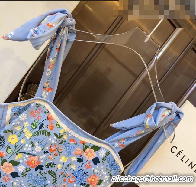 New Style Gucci Flora Swimwear 0510 Light Blue 2023