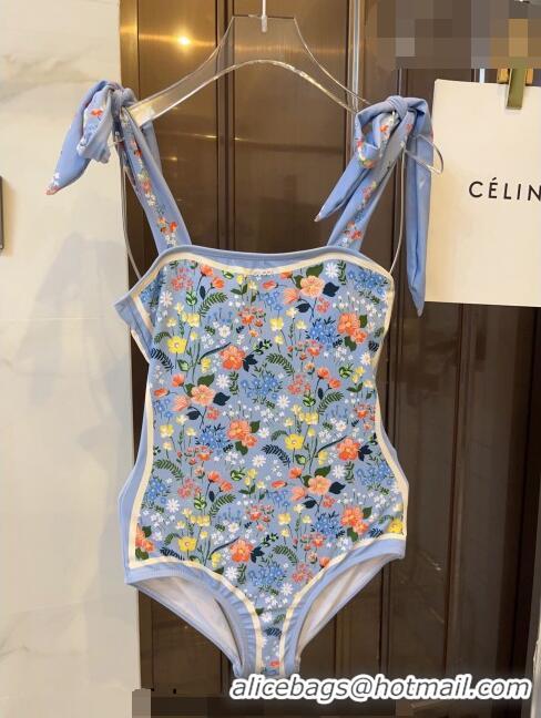 New Style Gucci Flora Swimwear 0510 Light Blue 2023