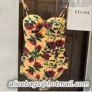 ​Super Quality Valentino Flora Swimwear 0510 Yellow 2023