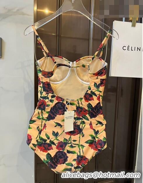 ​Super Quality Valentino Flora Swimwear 0510 Yellow 2023