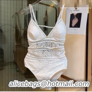 ​Famous Brand Valentino Lace Swimwear 0510 White 2023