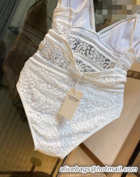 ​Famous Brand Valentino Lace Swimwear 0510 White 2023