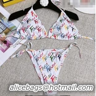 ​New Design Fendi Swimwear 051015 White/Multicolor 2023