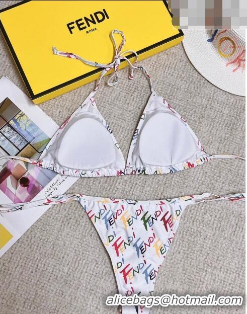 ​New Design Fendi Swimwear 051015 White/Multicolor 2023