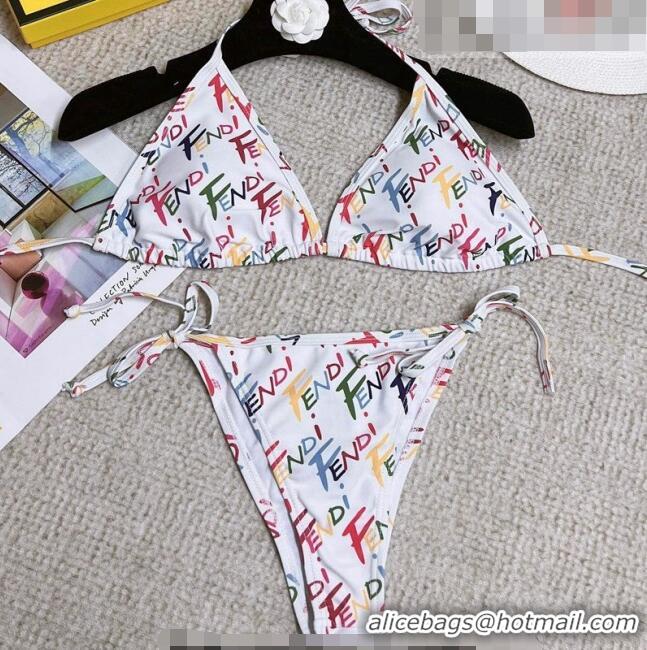 ​New Design Fendi Swimwear 051015 White/Multicolor 2023