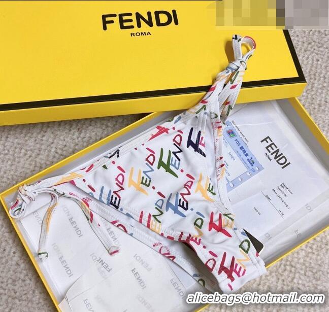 ​New Design Fendi Swimwear 051015 White/Multicolor 2023