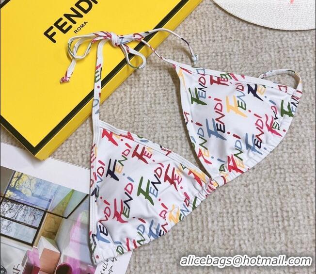 ​New Design Fendi Swimwear 051015 White/Multicolor 2023