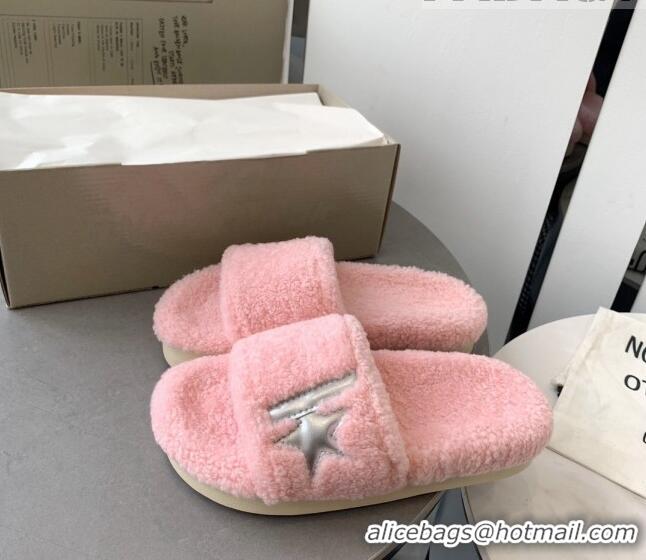 ​Famous Brand Golden Goose GGDB Pool Star Wool Slide Sandals G0155 Pink 2022