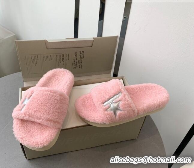 ​Famous Brand Golden Goose GGDB Pool Star Wool Slide Sandals G0155 Pink 2022