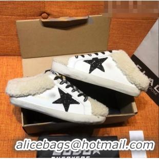 ​Best Price Golden Goose Private EDT Sabots Sneakers in Leather and Shearling G0161 White 2022