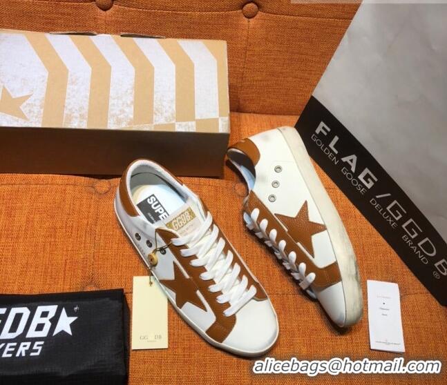 ​Buy Inexpensive Golden Goose V-Star Calfskin Sneaker with Brown Star G0162 White 2022