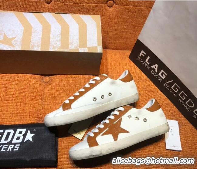 ​Buy Inexpensive Golden Goose V-Star Calfskin Sneaker with Brown Star G0162 White 2022