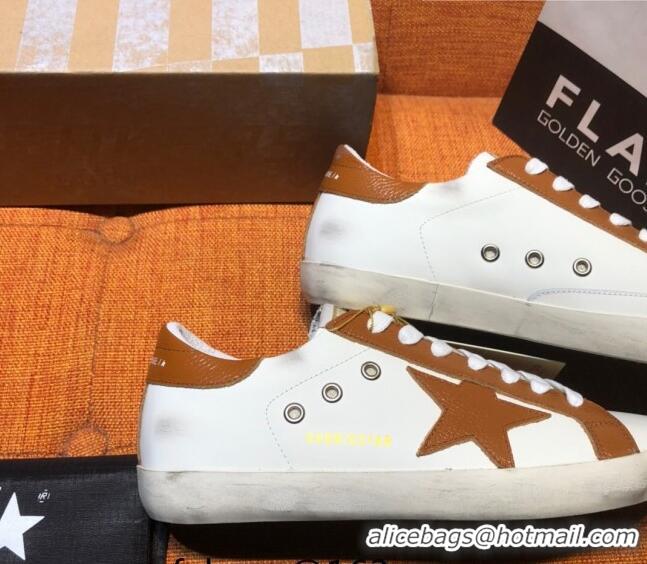 ​Buy Inexpensive Golden Goose V-Star Calfskin Sneaker with Brown Star G0162 White 2022