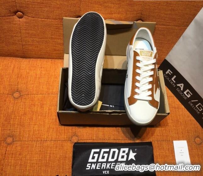 ​Buy Inexpensive Golden Goose V-Star Calfskin Sneaker with Brown Star G0162 White 2022