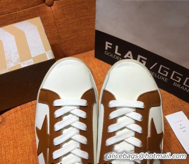 ​Buy Inexpensive Golden Goose V-Star Calfskin Sneaker with Brown Star G0162 White 2022