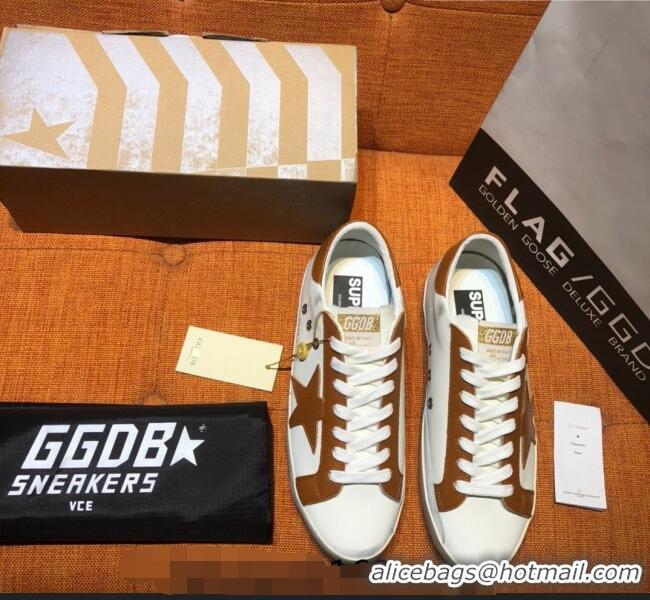 ​Buy Inexpensive Golden Goose V-Star Calfskin Sneaker with Brown Star G0162 White 2022